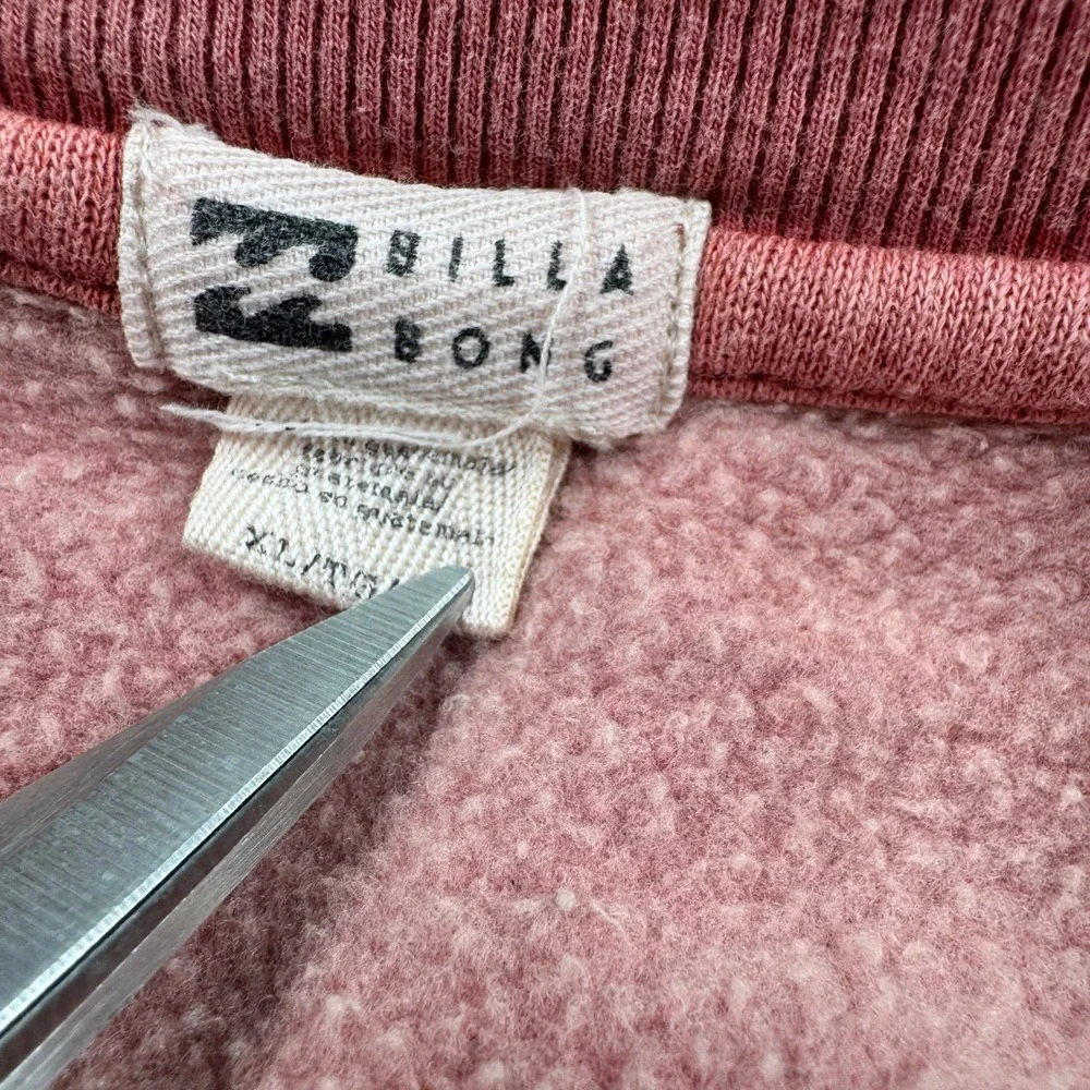 Billabong Men's Sweatshirt Dreaming of Paradise Graphic Pink XL Palm Tree